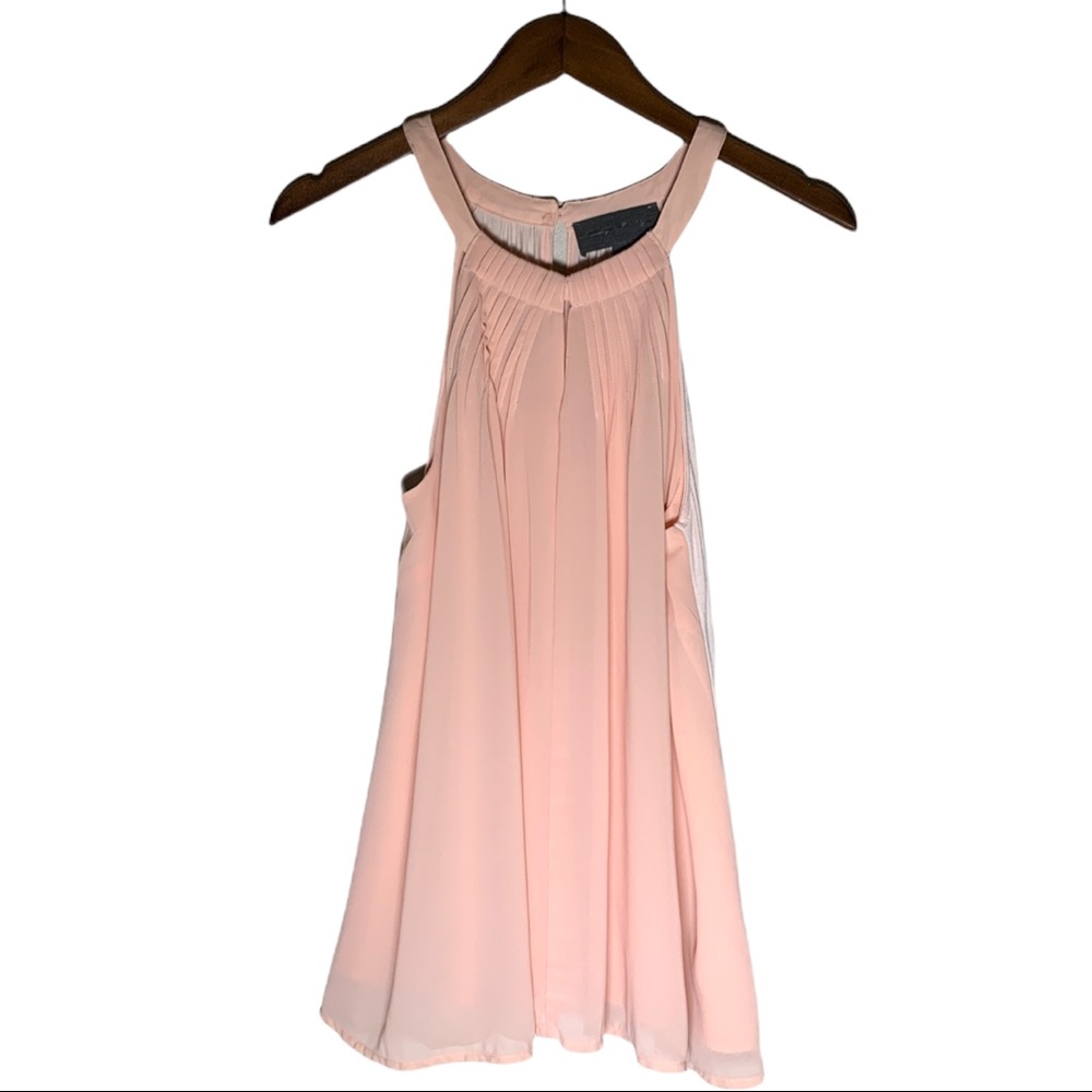 Anthropologie Sunday in Brooklyn Pleated blush Blouse